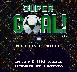 Super Goal! (Europe) Title Screen